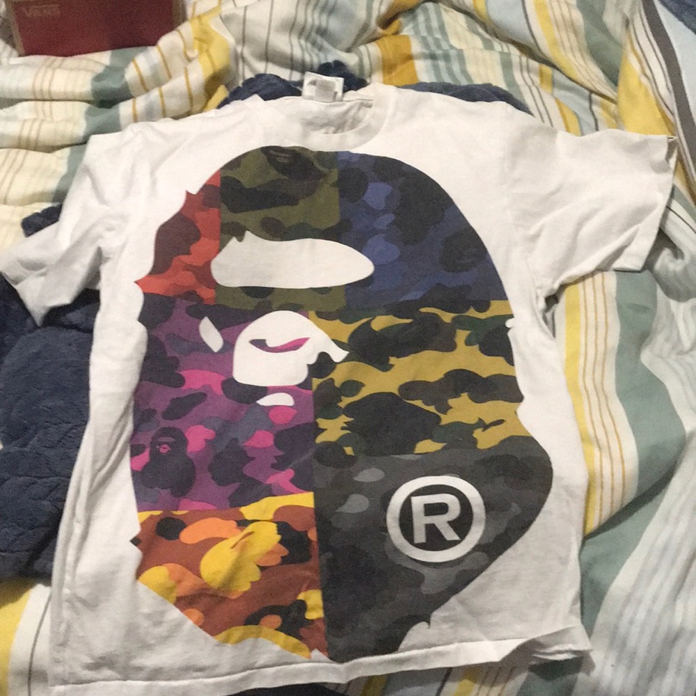 BAPE Mix Camo Big Big Ape Head White